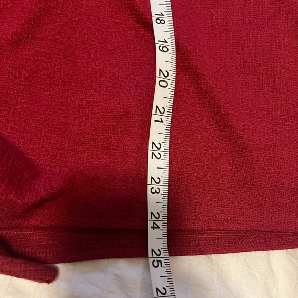 Red, 3/4 length sleeve shirt with tie waist, NWT, Old Navy - Picture 7 of 7
